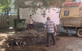 Вывоз мусора и уборка контейнерной площадки по адресу ул. Екатерининская, 96 Вывоз мусора и уборка контейнерной площадки по адресу ул. Екатерининская, 96