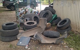 Вывоз покрышек с контейнерной площадки по адресу ул. Солдатова, 36 Вывоз покрышек с контейнерной площадки по адресу ул. Солдатова, 36